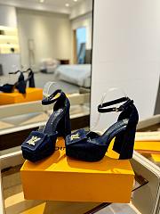 kitlife Lousi Vuitton Shake Platform Pump 9.5cm blue denim - 4