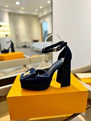 kitlife Lousi Vuitton Shake Platform Pump 9.5cm blue denim - 6