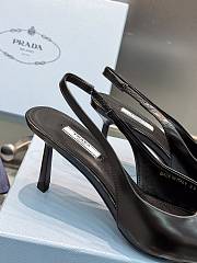 Prada Brushed leather slingback pumps Black 75 mm - 4