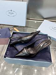 Prada Brushed leather slingback pumps Black 75 mm - 3