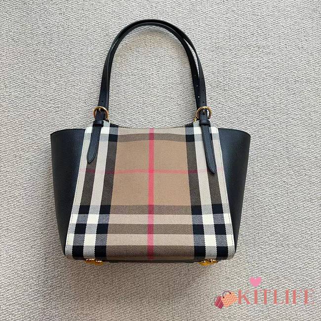 Kitlife Burberry Shoulder Bag Black - 25.5x26x18 cm - 1