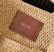 Kitlife Celine Small Cabas Thais in Rafia and Calfskin Tan bag - 27 X 19 X 13 cm - 6