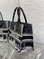 Kitlife Medium Dior Book Tote Black and White Paris Embroidery bag - 36 x 27.5 x 16.5 cm - 3