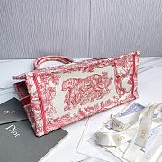 kitlife Pink Medium Dioriviera Dior Book Tote Aquamarina Toile de Jouy Embroidery - 36 x 27.5 x 16.5 cm - 6