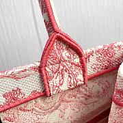 kitlife Pink Medium Dioriviera Dior Book Tote Aquamarina Toile de Jouy Embroidery - 36 x 27.5 x 16.5 cm - 2