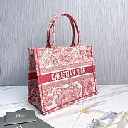 kitlife Pink Medium Dioriviera Dior Book Tote Aquamarina Toile de Jouy Embroidery - 36 x 27.5 x 16.5 cm - 5