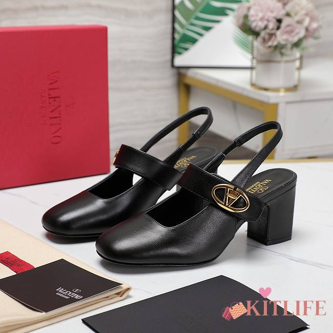 Kitlife VALENTINO GARAVANI VLogo Black Locker Mary-Jane Locker Pumps 6cm - 1