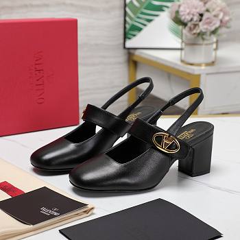 Kitlife VALENTINO GARAVANI VLogo Black Locker Mary-Jane Locker Pumps 6cm