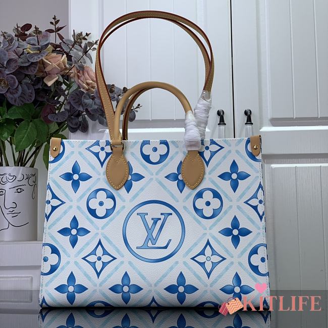 Kitlife Lousi vuitton OnTheGo MM Lagoon Blue bag - M11262 - 35 x 27 x 14 cm - 1