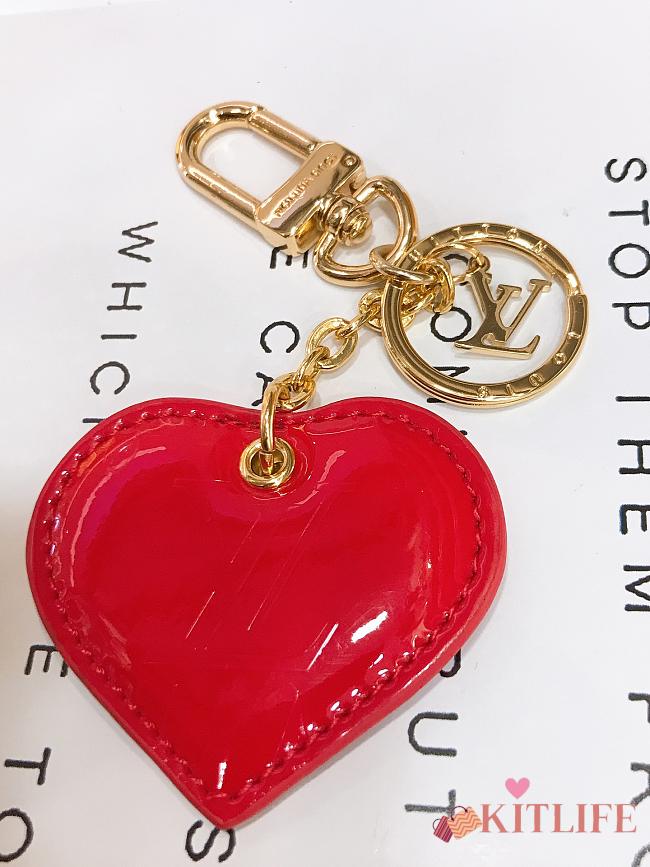 Kitlife Louis Vuitton Key Chain heart red  - 1