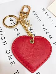 Kitlife Louis Vuitton Key Chain heart red  - 2