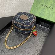 kitlife Gucci Blue Coin Purse With Strawberry - 1