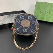 kitlife Gucci Blue Coin Purse With Strawberry - 2