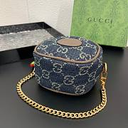 kitlife Gucci Blue Coin Purse With Strawberry - 4