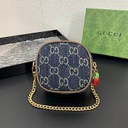 kitlife Gucci Blue Coin Purse With Strawberry - 6