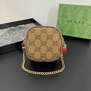 kitlife Gucci Beige Coin Purse With Strawberry - 4