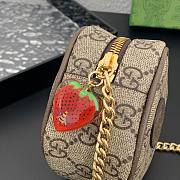 kitlife Gucci Brown Coin Purse With Strawberry - 3