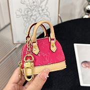 Louis Vuitton Key Holder Micro Alma Verni pink 6.5x9z4.5 cm - 6