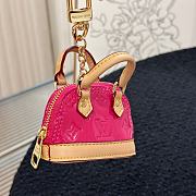 Louis Vuitton Key Holder Micro Alma Verni pink 6.5x9z4.5 cm - 5