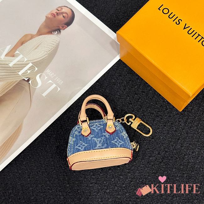 Louis Vuitton Key Holder Micro Alma Verni Denim 6.5x9z4.5 cm - 1