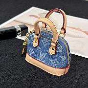 Louis Vuitton Key Holder Micro Alma Verni Denim 6.5x9z4.5 cm - 6