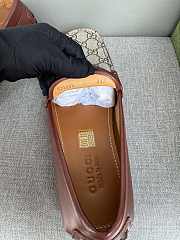 Kitlife Men's Brown Interlocking G GG Supreme Canvas & Leather Drive - 6