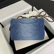 kitlife Chanel CLASSIC 11.12 HANDBAG Washed Denim & Gold-Tone Metal Blue - 25cm - 5