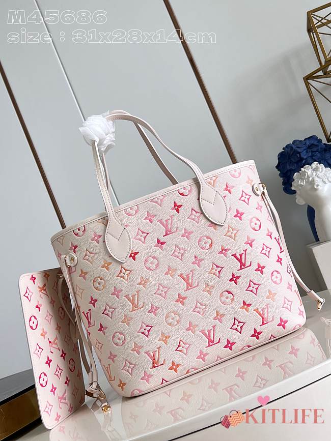 kitlife Louis Vuitton Neverfull MM Sunrise Aquarelle bag - M25317- 31 x 28 x 14 cm - 1