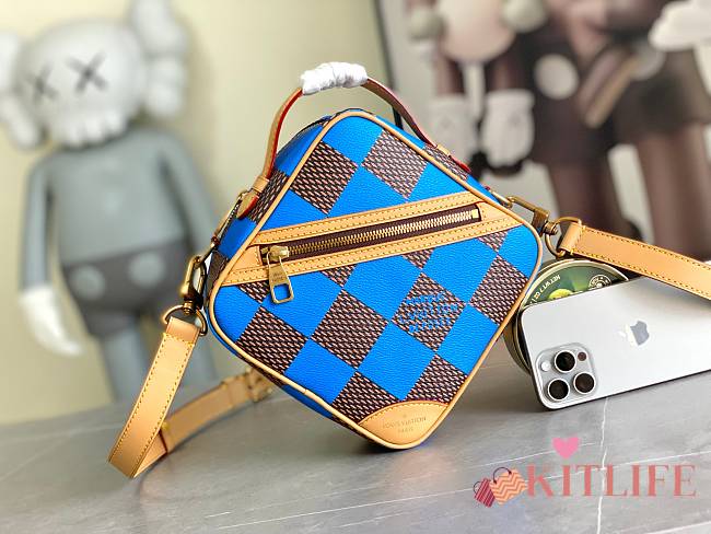 kitlife Louis Vuitton Chess Messenger blue bag - 24x24x8CM - 1