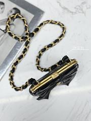kitlife Chanel cluth black bag - 12 × 13 × 4 cm - 2