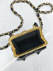 kitlife Chanel cluth black bag - 12 × 13 × 4 cm - 4