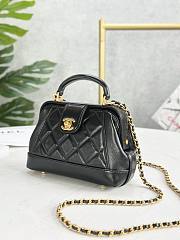 kitlife Chanel top handle black bag -12x18x7 cm - 2
