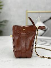 kitlife Chanel top handle brown bag -12x18x7 cm - 6