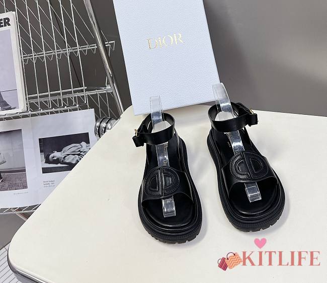 kitlife Dior D-Club Sandal White Calfskin black - 1