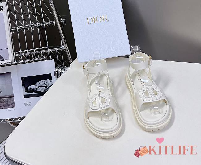 kitlife Dior D-Club Sandal White Calfskin  - 1