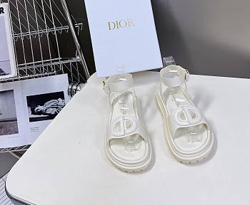 kitlife Dior D-Club Sandal White Calfskin 