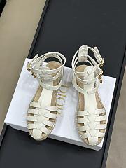 kitlife Dioriviera Dior Marine Sandal White Calfskin  - 5