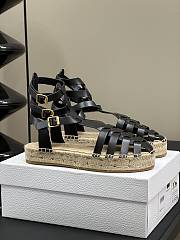 kitlife Dioriviera Dior Marine Sandal Black Calfskin - 1