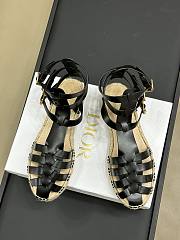 kitlife Dioriviera Dior Marine Sandal Black Calfskin - 5