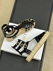 kitlife Dioriviera Dior Marine Sandal Black Calfskin - 4