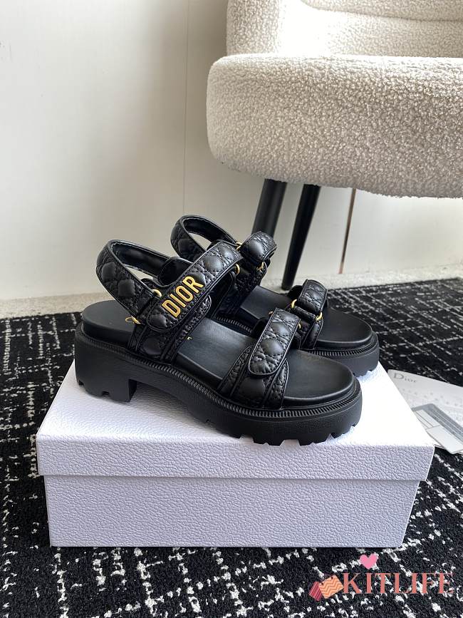 Dioract Platform Sandal Black Lambskin 5.5cm - 1
