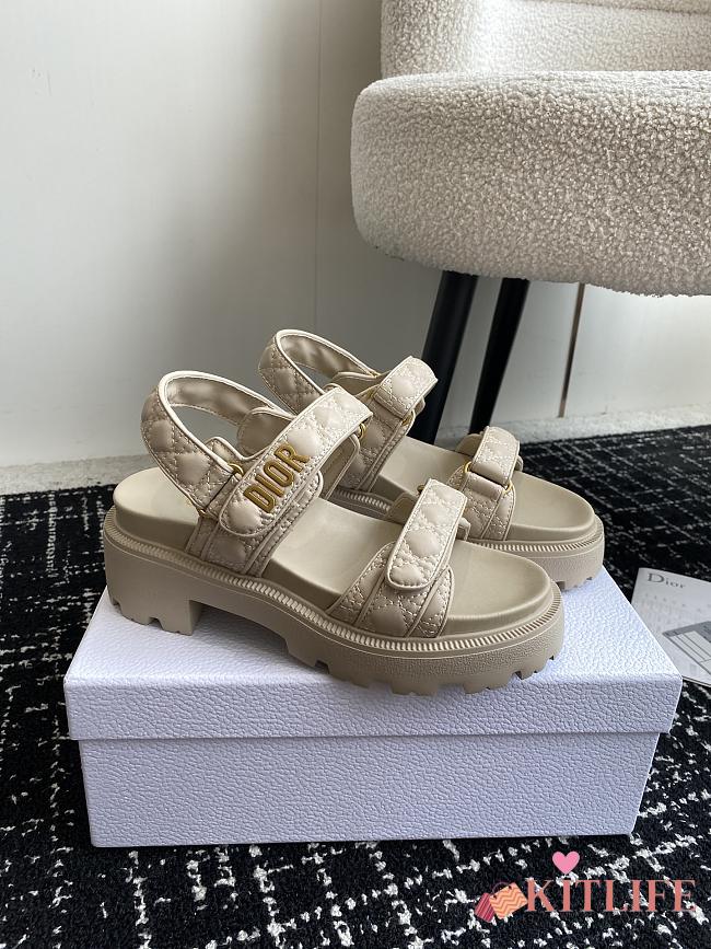 Dioract Platform Sandal white Lambskin 5.5cm - 1