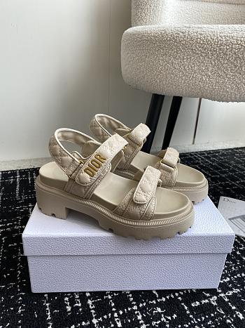 Dioract Platform Sandal white Lambskin 5.5cm