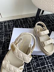 Dioract Platform Sandal white Lambskin 5.5cm - 4