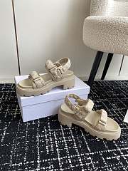 Dioract Platform Sandal white Lambskin 5.5cm - 6
