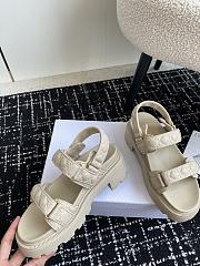 Dioract Platform Sandal white Lambskin 5.5cm - 5