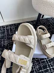Dioract Platform Sandal white Lambskin 5.5cm - 3