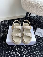 Dioract Platform Sandal white Lambskin 5.5cm - 2