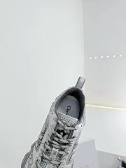 kitlife Dior Chrono Sneaker Gray Mesh with Silver-Tone Laminated Leather-Effect Panels - 5