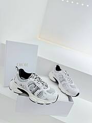 Dior Chrono Sneaker White and Black Mesh with Leather-Effect Panels - 1